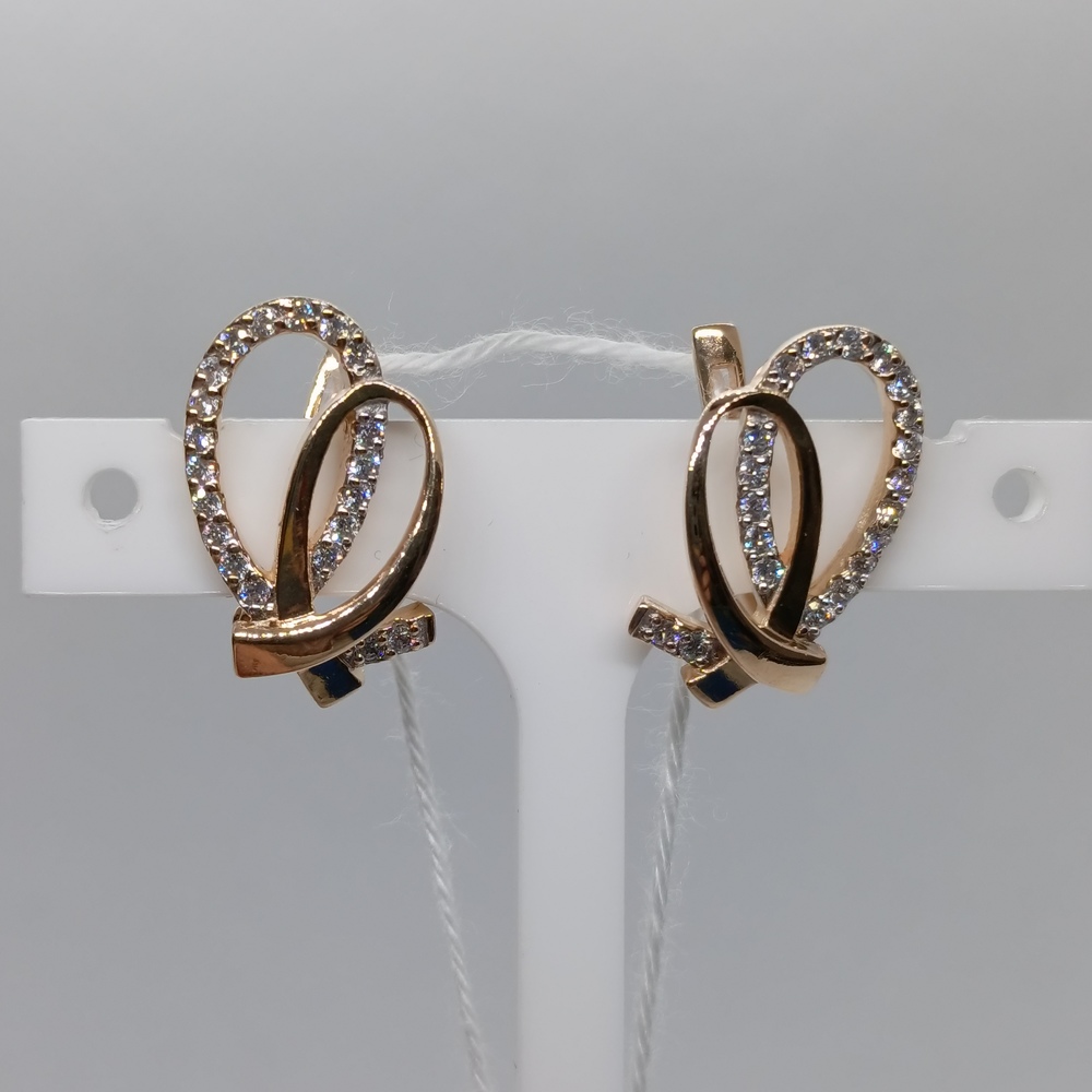 СКМИ585 СЕРЬГИ С КАМНЯМИ (Au 585)