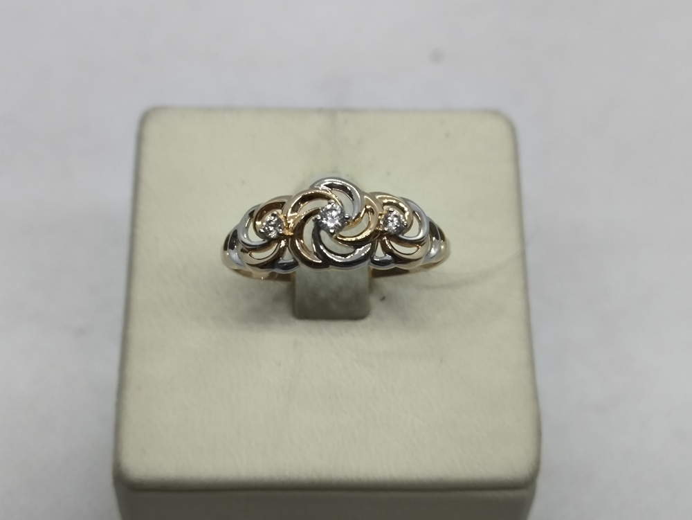 КОЛЬЦО С КАМНЯМИ (Au 585)