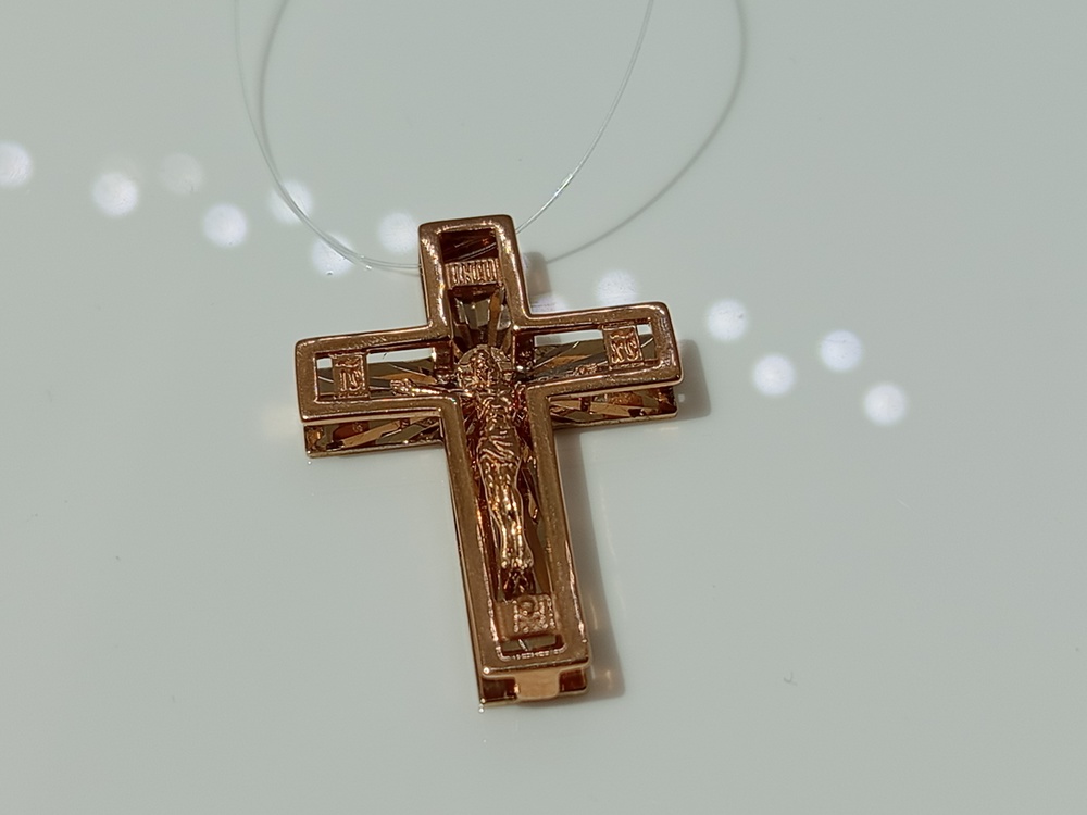 ПОДВЕСКА КРЕСТ без камня (Au 585)