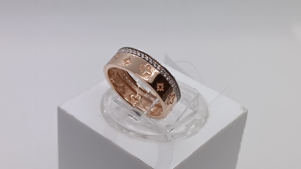 КОЛЬЦО С КАМНЯМИ (Au 585)