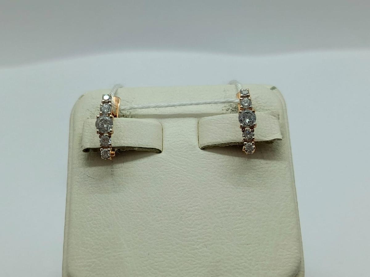 СКМИ585 СЕРЬГИ С КАМНЯМИ (Au 585)