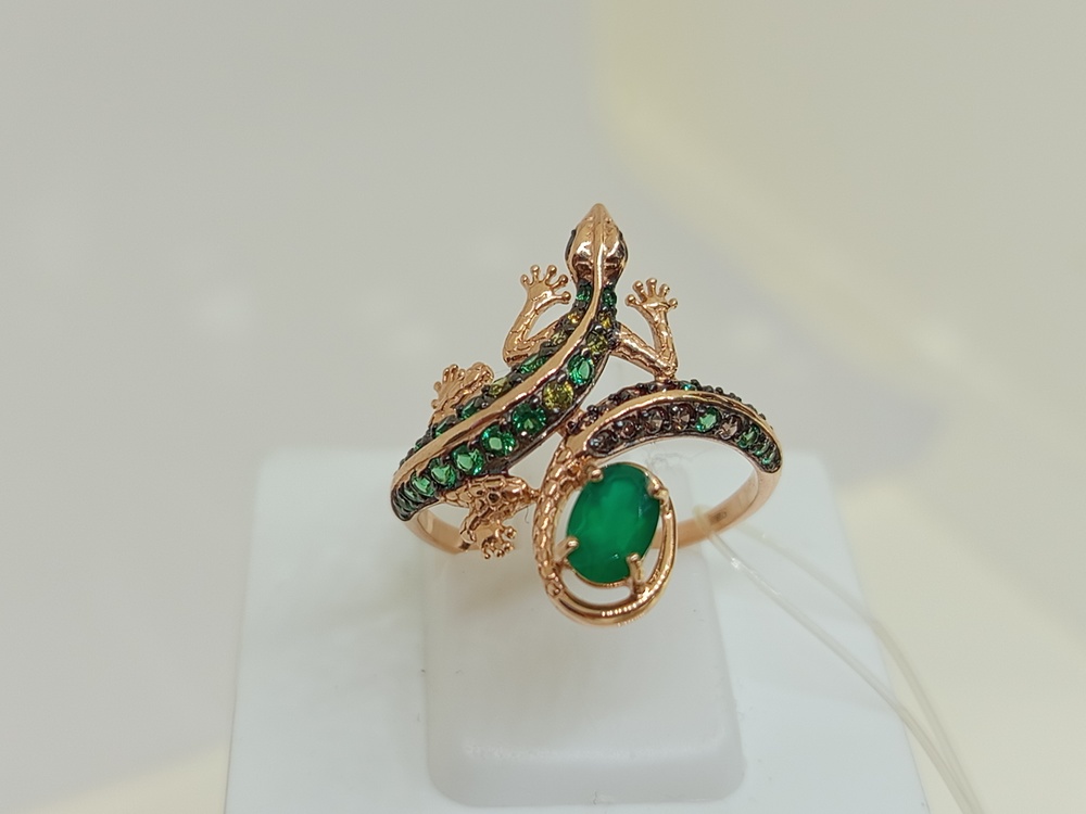 КОЛЬЦО С КАМНЯМИ (Au 585)