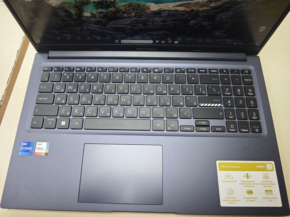 Ноутбук ASUS; Core I7-12700H, Iris(R) Xe Graphics, 16 Гб, 500 Гб, Нет
