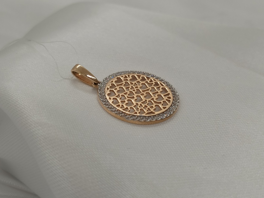 10113100 ПОДВЕСКА С КАМНЯМИ (Au 585)