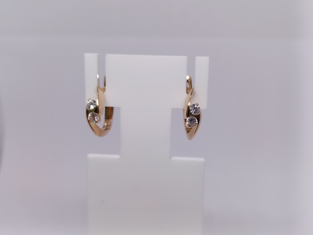 СКМИ585 СЕРЬГИ С КАМНЯМИ (Au 585)