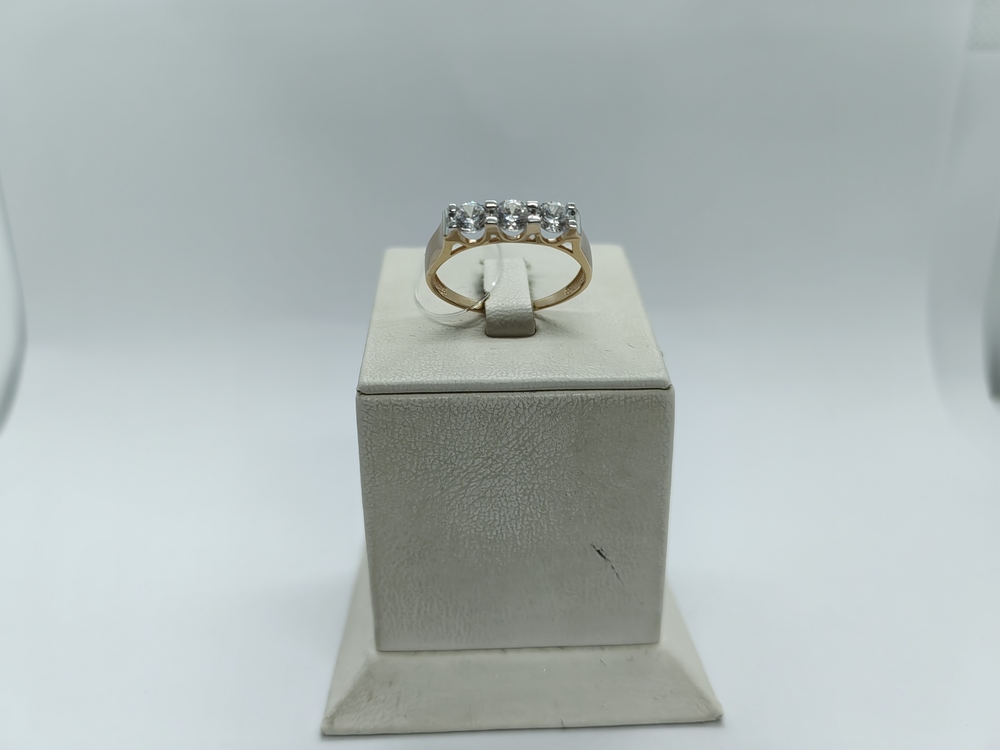 КОЛЬЦО С КАМНЯМИ (Au 585)