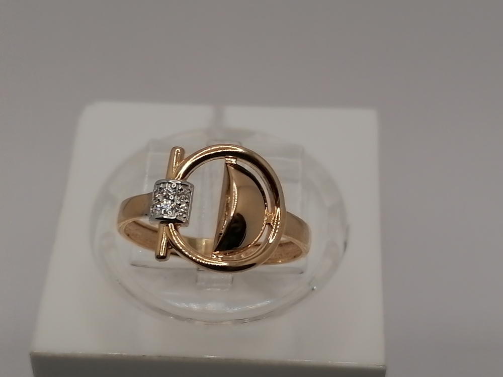 КОЛЬЦО С КАМНЯМИ (Au 585)