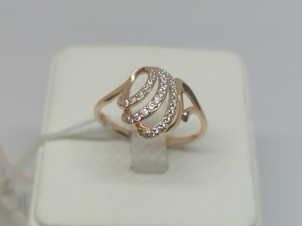 КОЛЬЦО С КАМНЯМИ (Au 585)