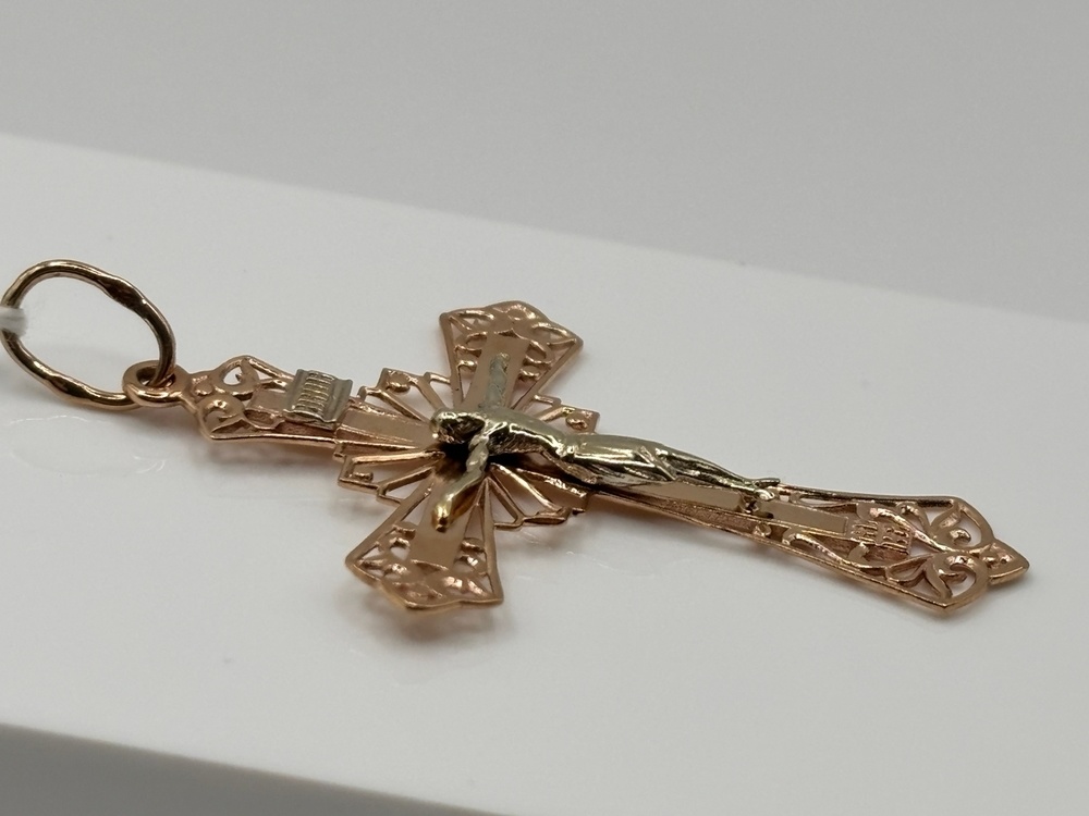 ПОДКБК585 ПОДВЕСКА КРЕСТ БЕЗ КАМНЯ (Au 585)