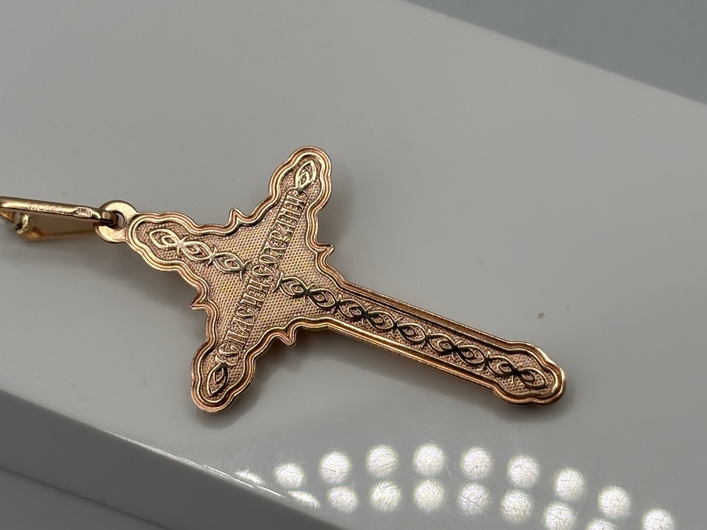 ПОДВЕСКА КРЕСТ БЕЗ КАМНЯ (Au 585)