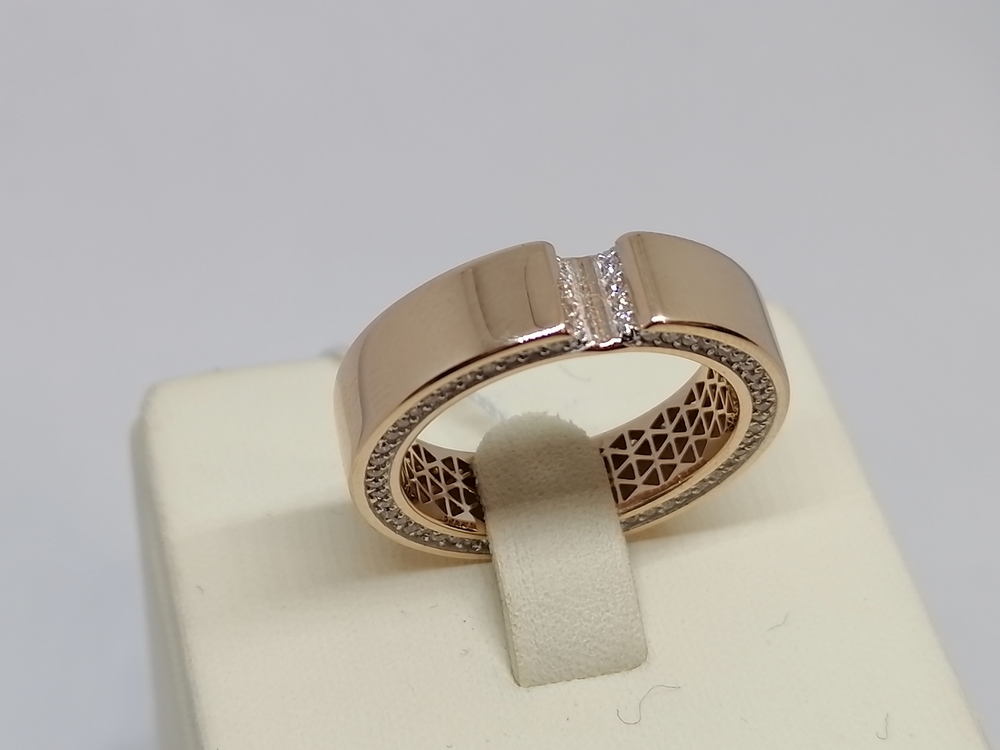 КОЛЬЦО С КАМНЯМИ (Au 585)