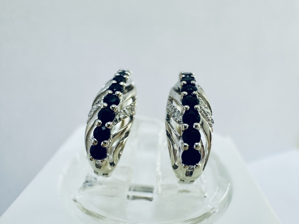 СКМИ585 СЕРЬГИ С КАМНЯМИ (Au 585)