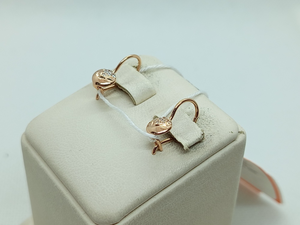 СКМИ585 СЕРЬГИ С КАМНЯМИ (Au 585)