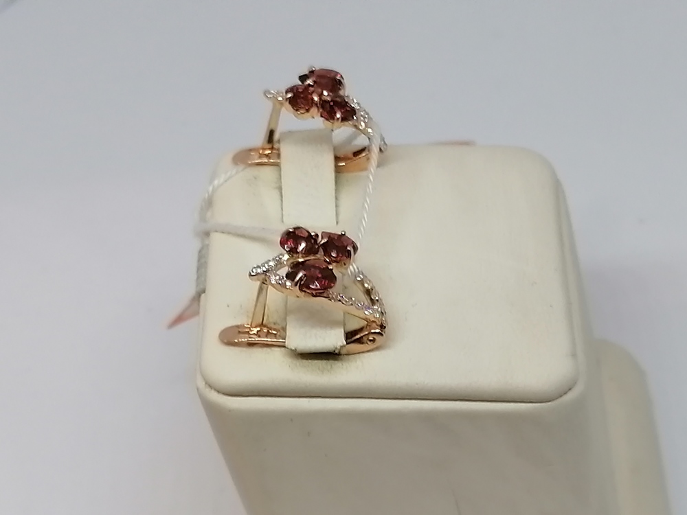 СКМИ585 СЕРЬГИ С КАМНЯМИ (Au 585)