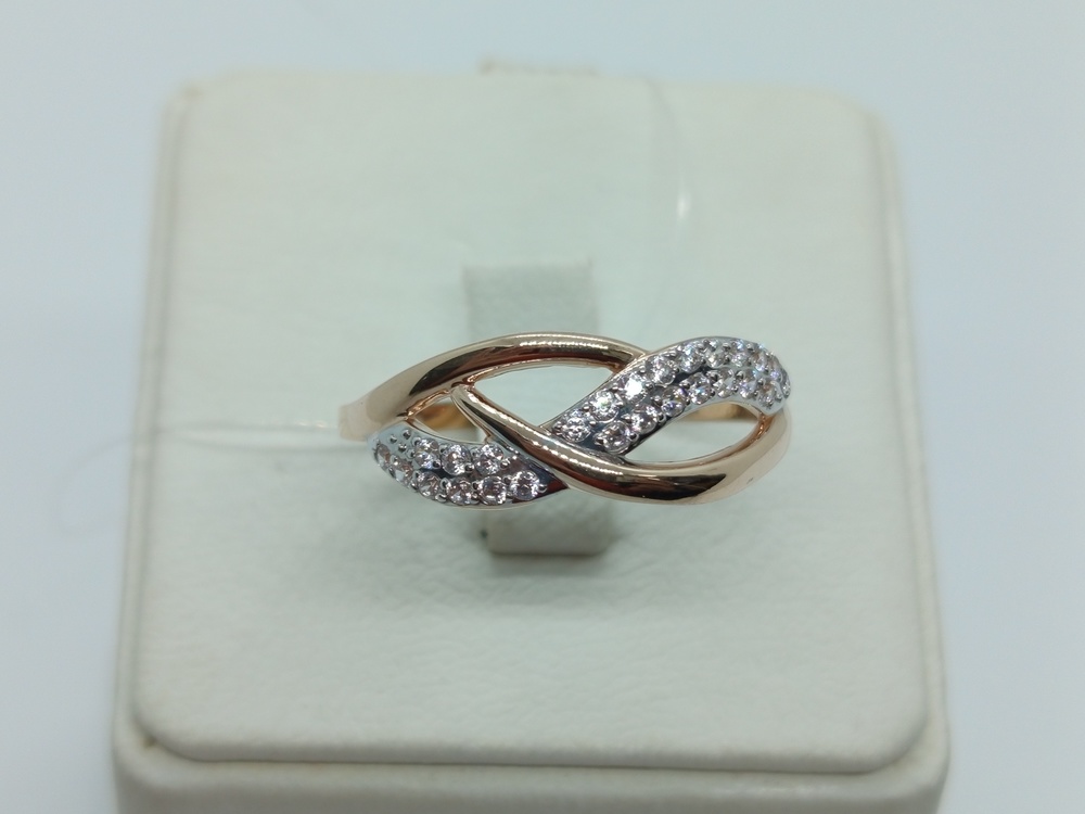 КОЛЬЦО С КАМНЯМИ (Au 585)