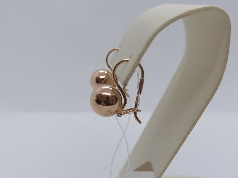 СЕРЬГИ ПЕТЕЛЬКА без камня (Au 585)