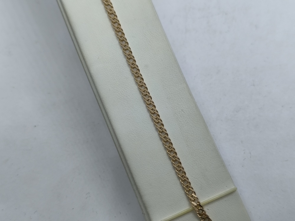 611105022 БРАСЛЕТ ПУСТОТЕЛЫЙ Ромб двойной (Au 585)