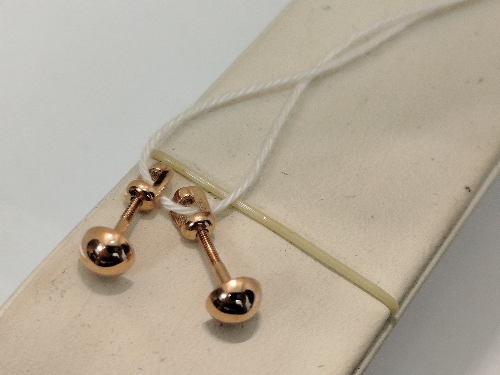 СПУС585 СЕРЬГИ ПУСЕТЫ (Au 585)