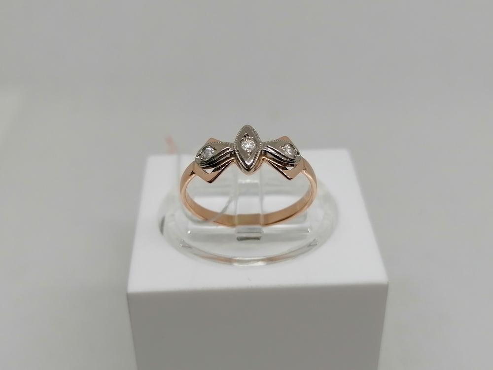 КОЛЬЦО С КАМНЯМИ (Au 585)