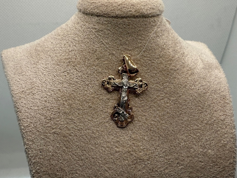 ПОДВЕСКА КРЕСТ без камня (Au 585)