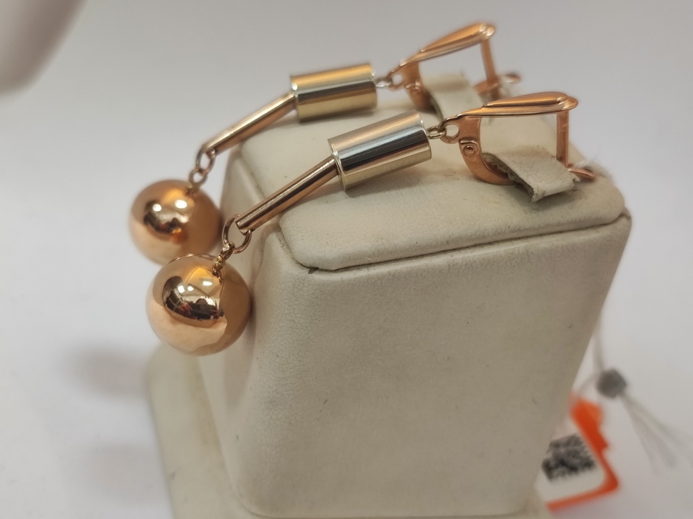 СБКМ585 СЕРЬГИ БЕЗ КАМНЯ (Au 585)