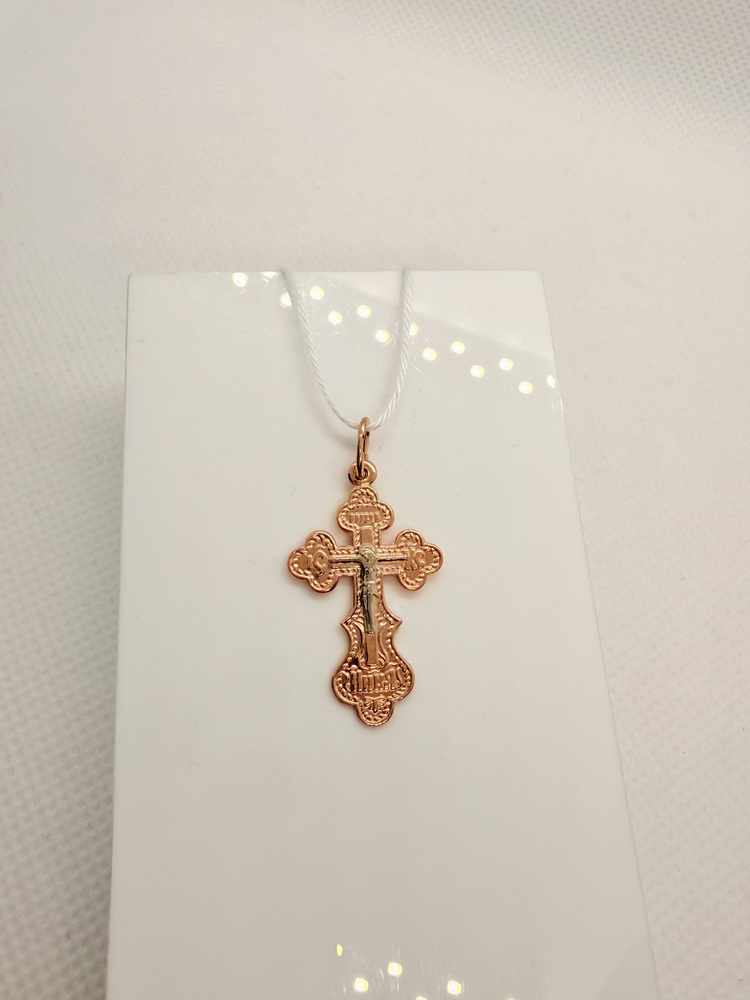 ПОДКБК585 ПОДВЕСКА КРЕСТ БЕЗ КАМНЯ (Au 585)