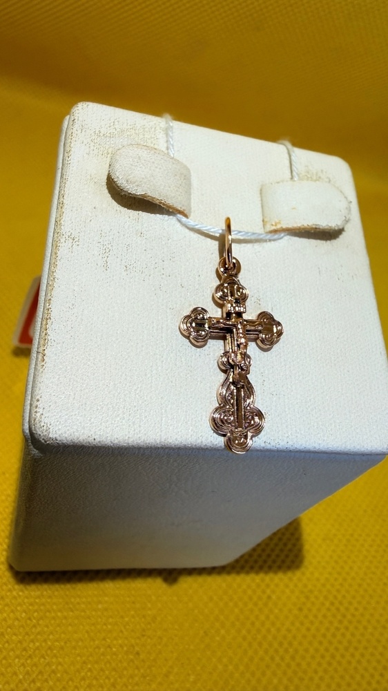 ПОДКБК585 ПОДВЕСКА КРЕСТ БЕЗ КАМНЯ (Au 585)