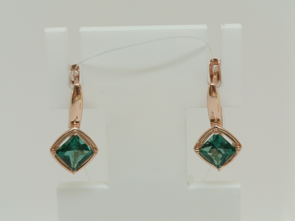 СЕРЬГИ С КАМНЕМ (Au 585)