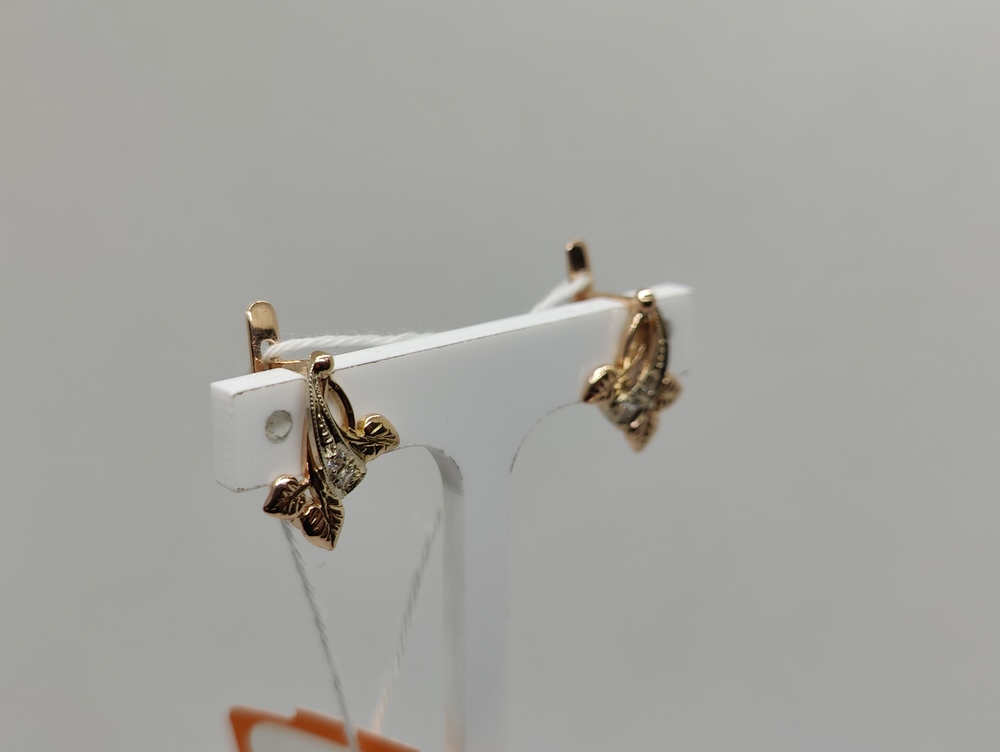 СКМИ585 СЕРЬГИ С КАМНЯМИ (Au 585)