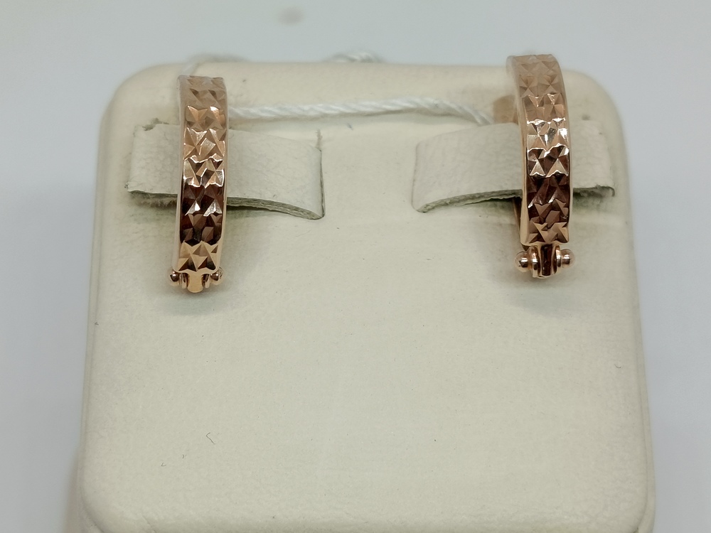 СБКМ585 СЕРЬГИ БЕЗ КАМНЯ (Au 585)