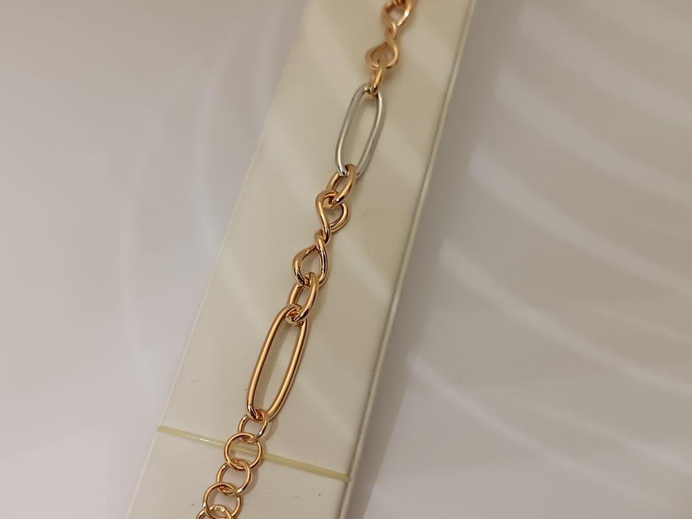 Т-26264 БРАСЛЕТ ПУСТОТЕЛЫЙ Фантазия (Au 585)