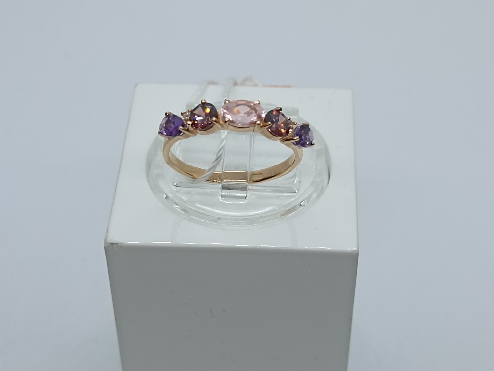 КОЛЬЦО С КАМНЯМИ (Au 585)