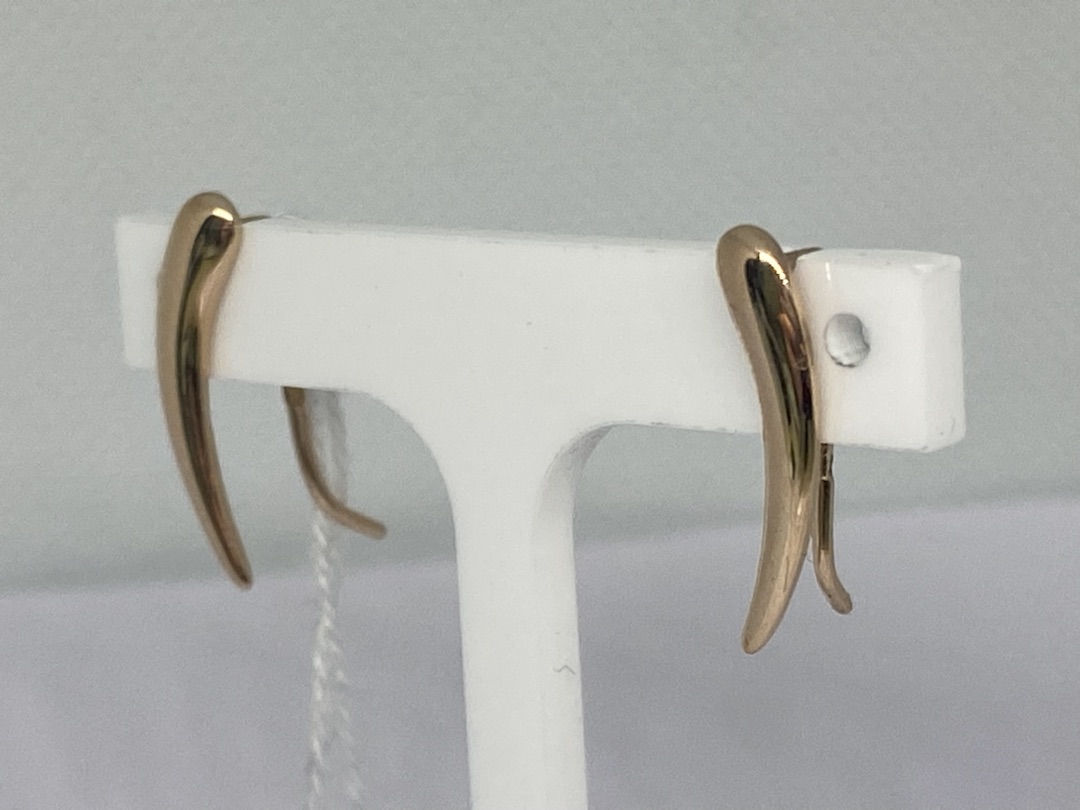 СБКМ585 СЕРЬГИ БЕЗ КАМНЯ (Au 585)