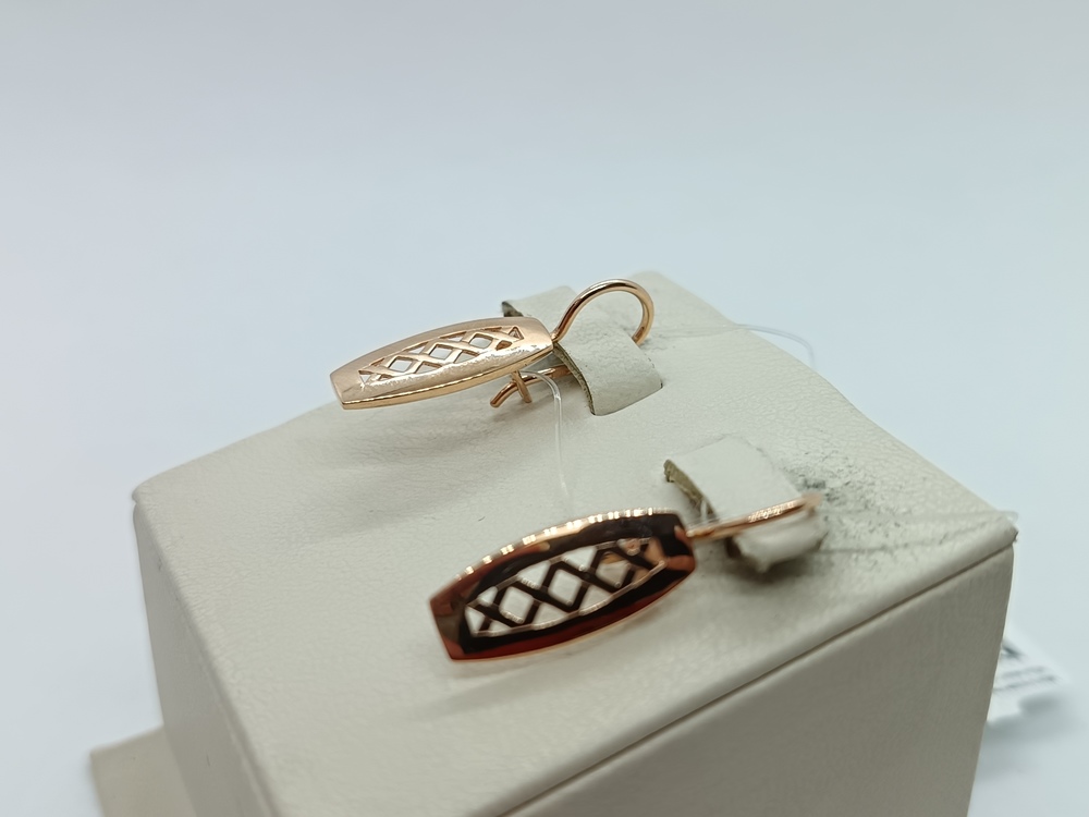 СЕРЬГИ ПЕТЕЛЬКА без камня (Au 585)