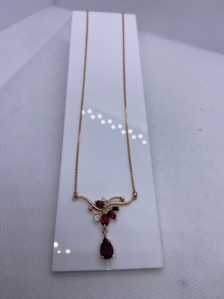 КОЛЬЕ С КАМНЯМИ Au 585