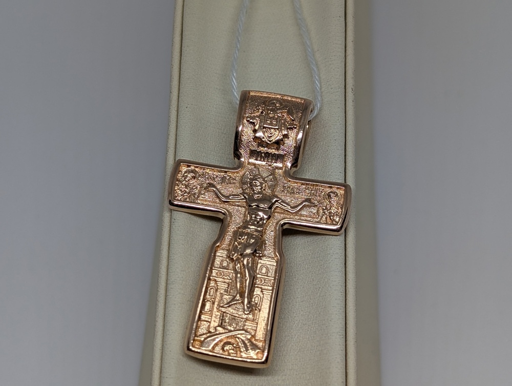 ПОДВЕСКА КРЕСТ БЕЗ КАМНЯ (Au 585)