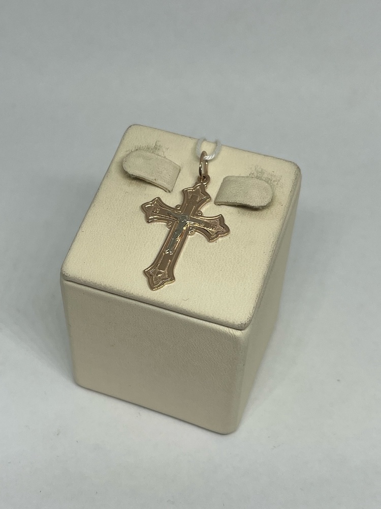 ПОДВЕСКА КРЕСТ БЕЗ КАМНЯ (Au 585)