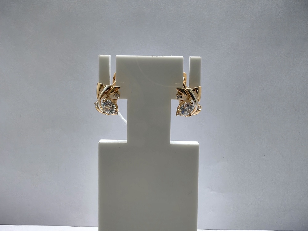 СКМИ585 СЕРЬГИ С КАМНЯМИ (Au 585)