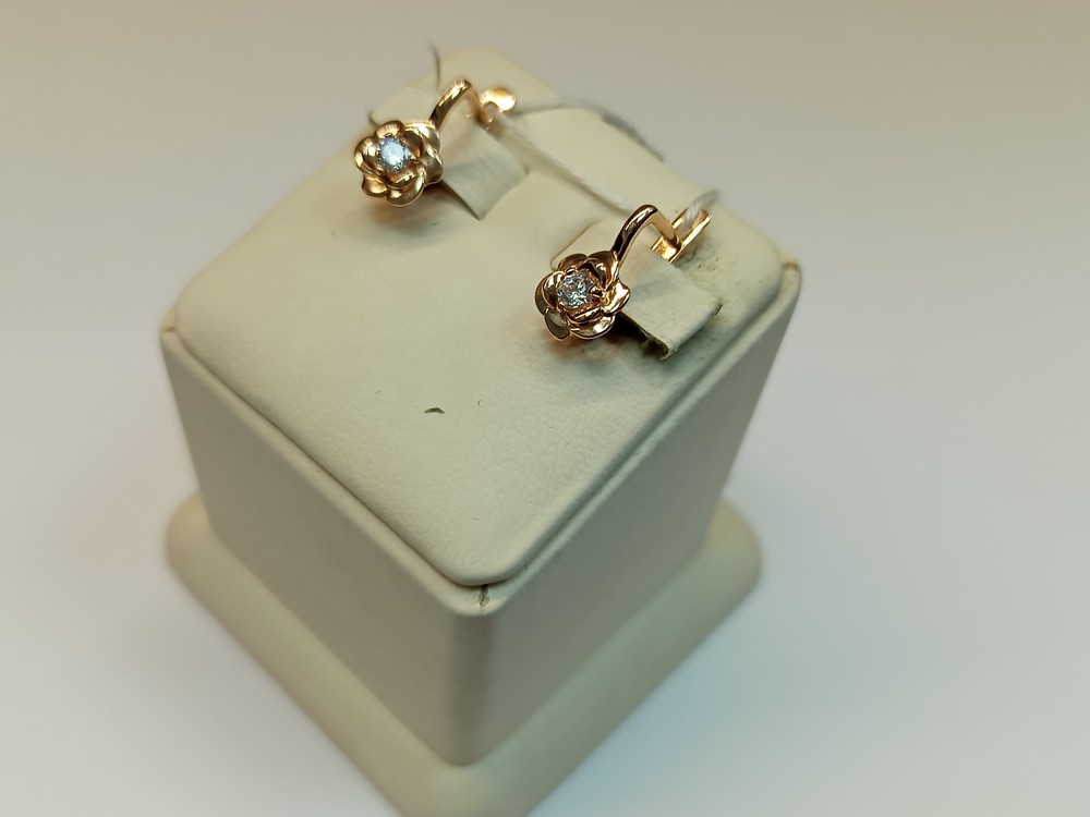 СЕРЬГИ С КАМНЕМ (Au 585)