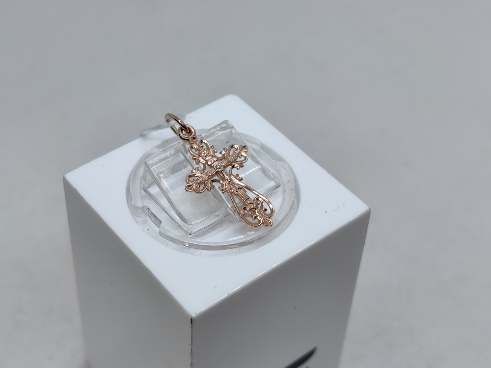 ПОДКБК585 ПОДВЕСКА КРЕСТ БЕЗ КАМНЯ (Au 585)