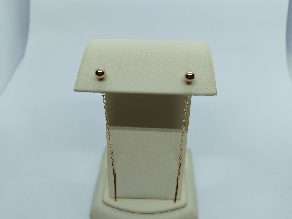 51-123-01620-1 СЕРЬГИ ПРОДЕВКИ без камня (Au 585)