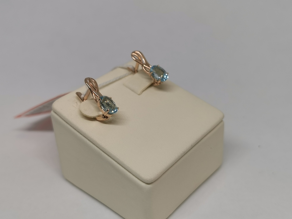 СЕРЬГИ С КАМНЕМ (Au 585)