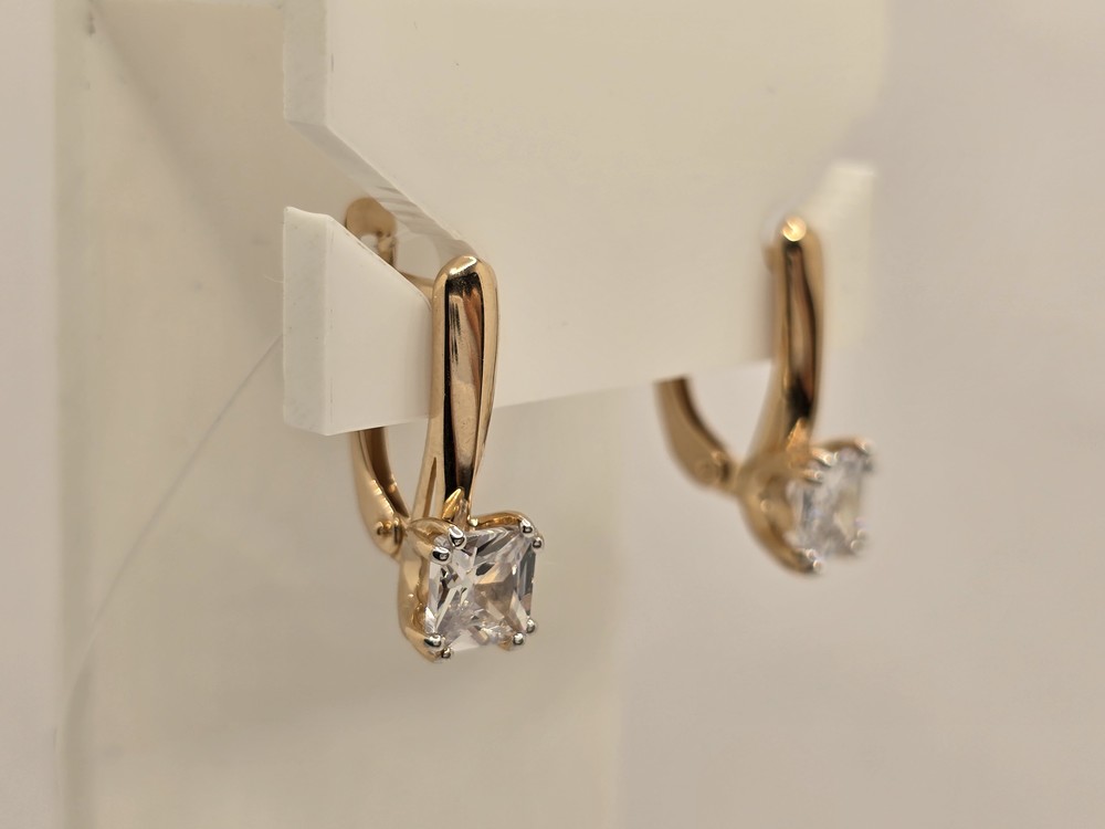 009832-1102 СЕРЬГИ С КАМНЕМ (Au 585)