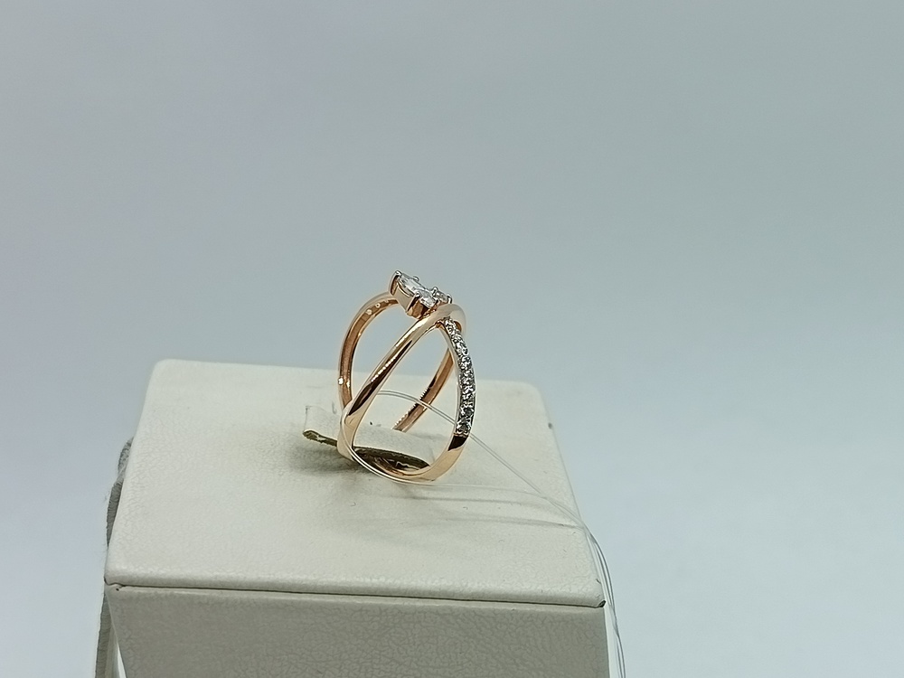 КОЛЬЦО С КАМНЯМИ (Au 585)