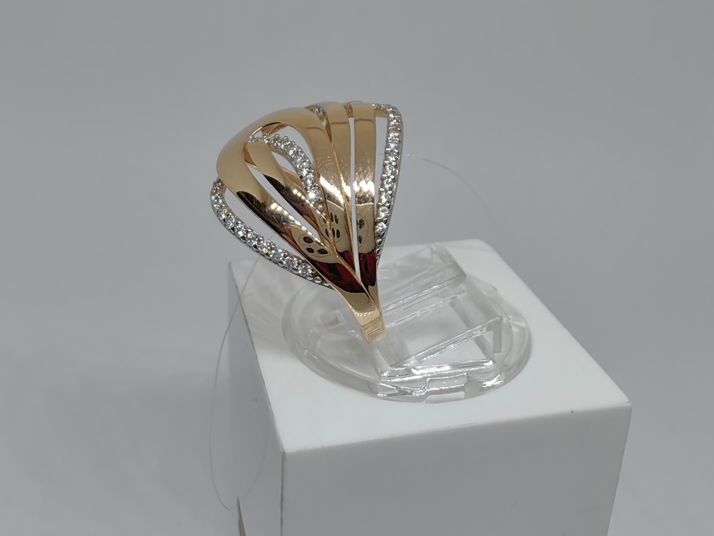 КОЛЬЦО С КАМНЯМИ (Au 585)