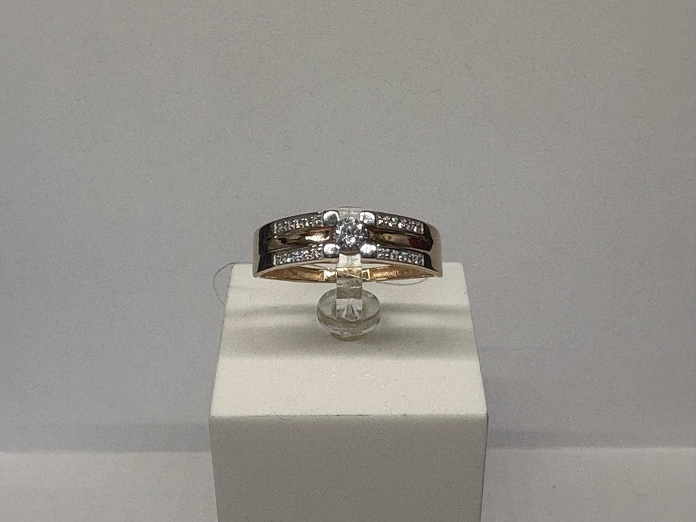 КОЛЬЦО С КАМНЯМИ (Au 585)