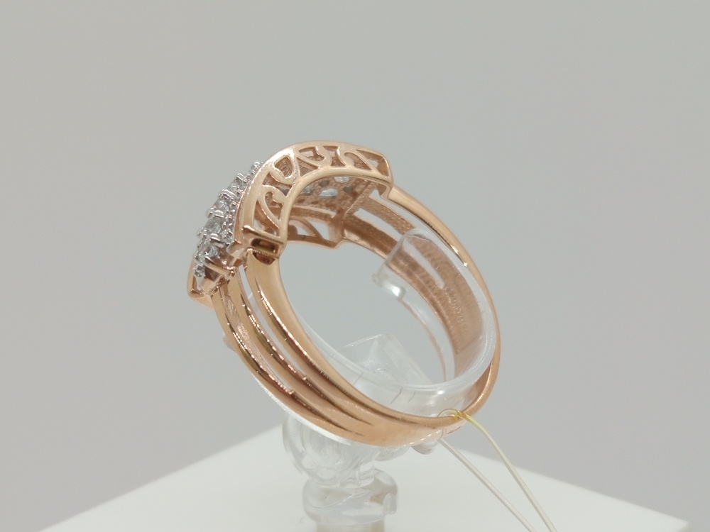 КОЛЬЦО С КАМНЯМИ (Au 585)