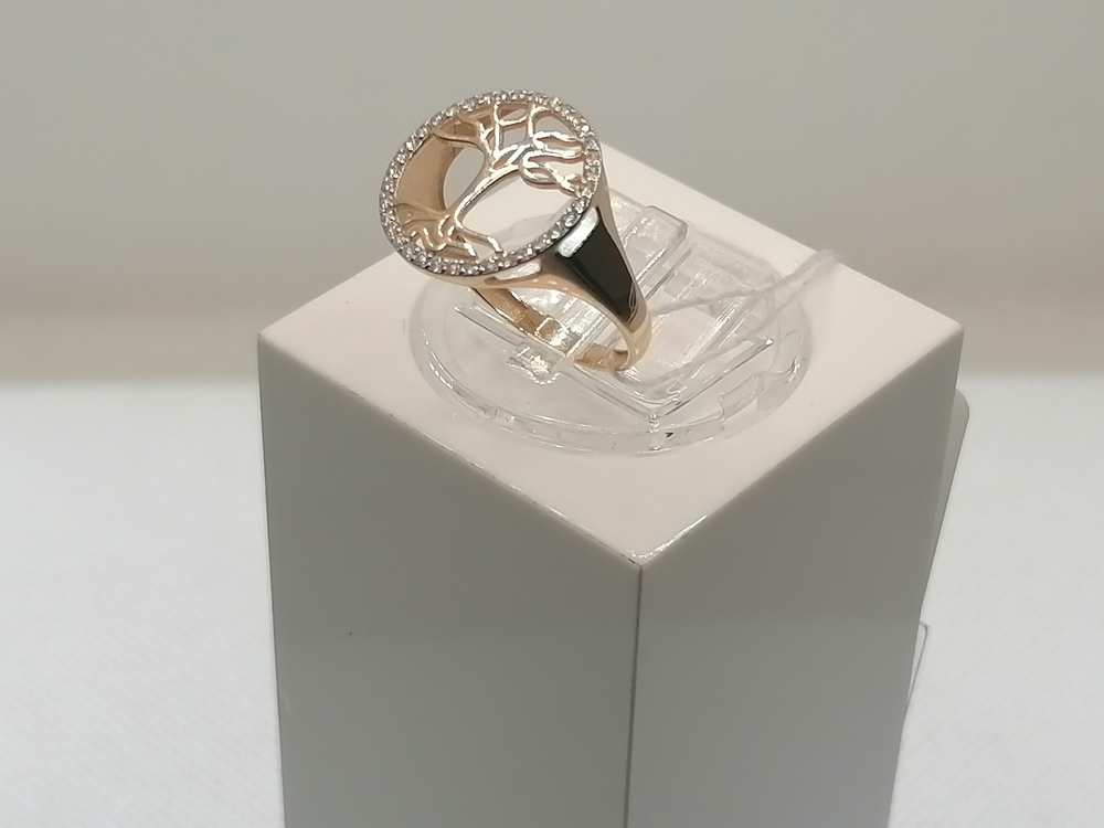 КОЛЬЦО С КАМНЯМИ (Au 585)