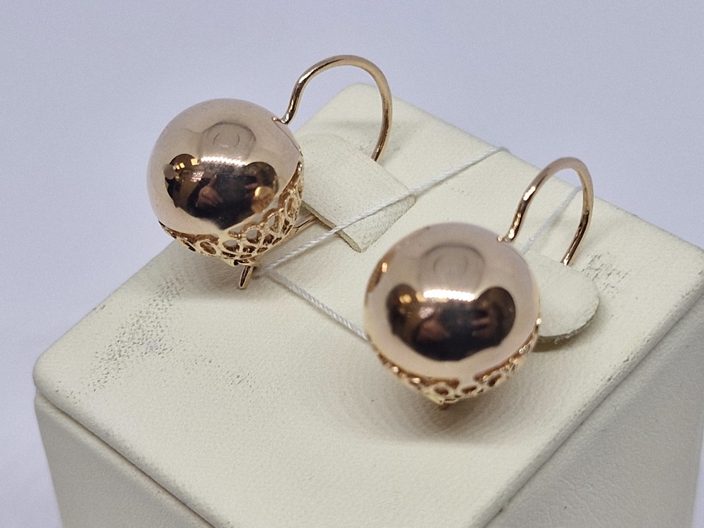 СБКМ583 СЕРЬГИ БЕЗ КАМНЯ (Au 583)