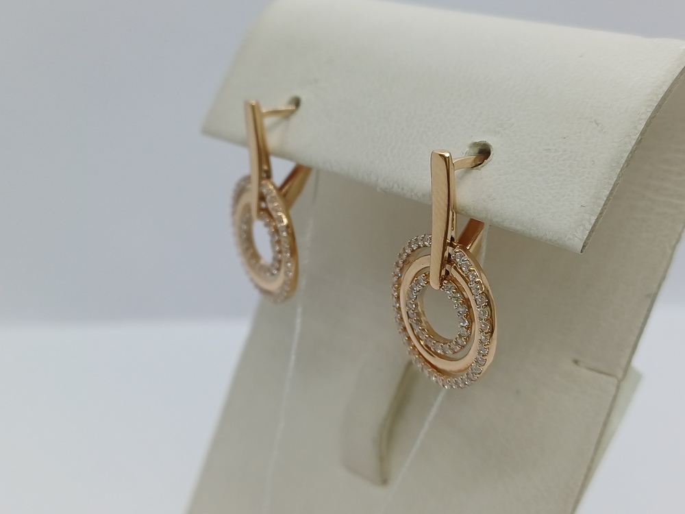 СКМИ585 СЕРЬГИ С КАМНЯМИ (Au 585)